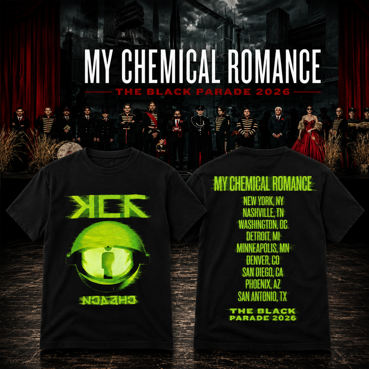 My Chemical Romance The Black Parade 2026 Tour T-shirt