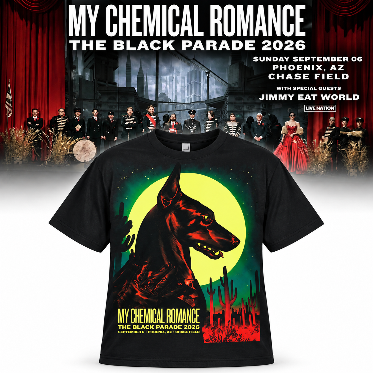 My Chemical Romance The Black Parade Phoenix 2026 Event T-Shirt Merchandise