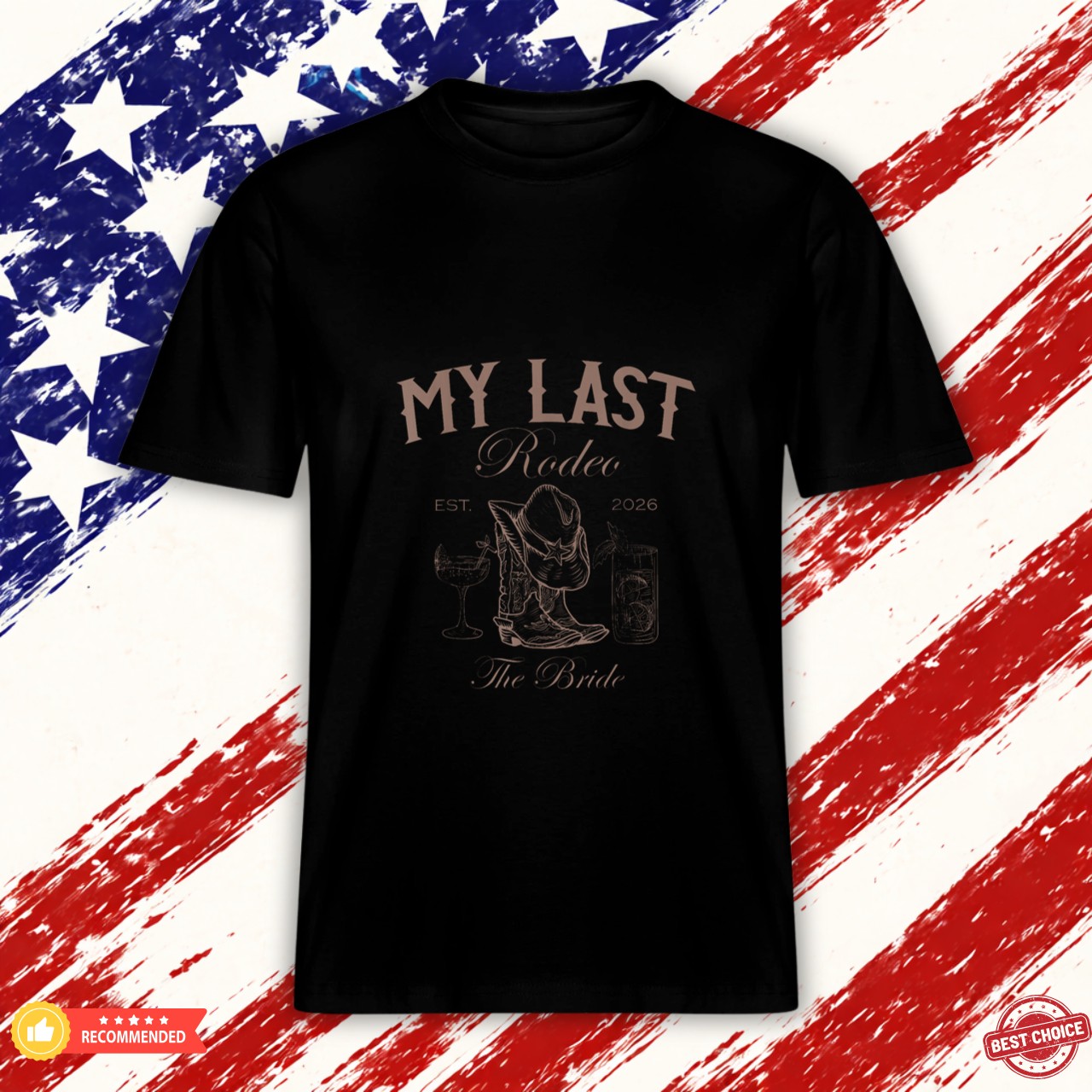 My Last Rodeo Western Bachelorette Party Bride 2026 Graphic Shirt