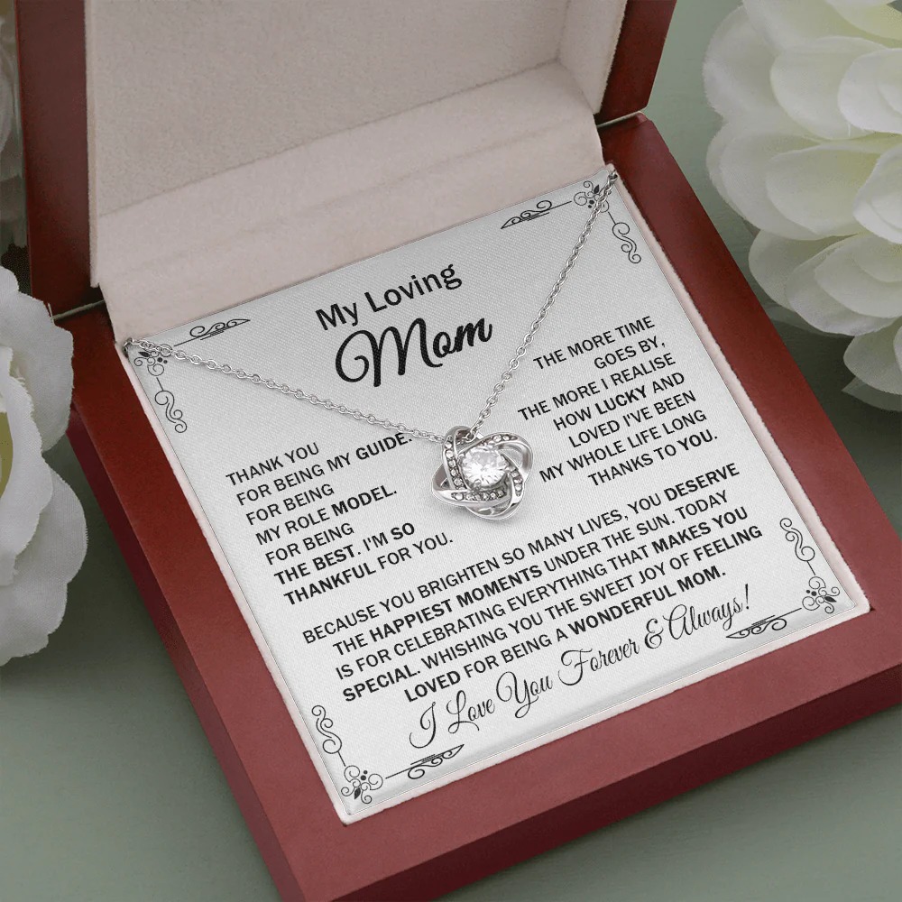 My Loving Mom Knot Necklace With Message Card Mom Necklace Gifts For Mothers Day 1 My Loving Mom Knot Necklace With Message Card Mom Necklace Gifts For Mothers Day