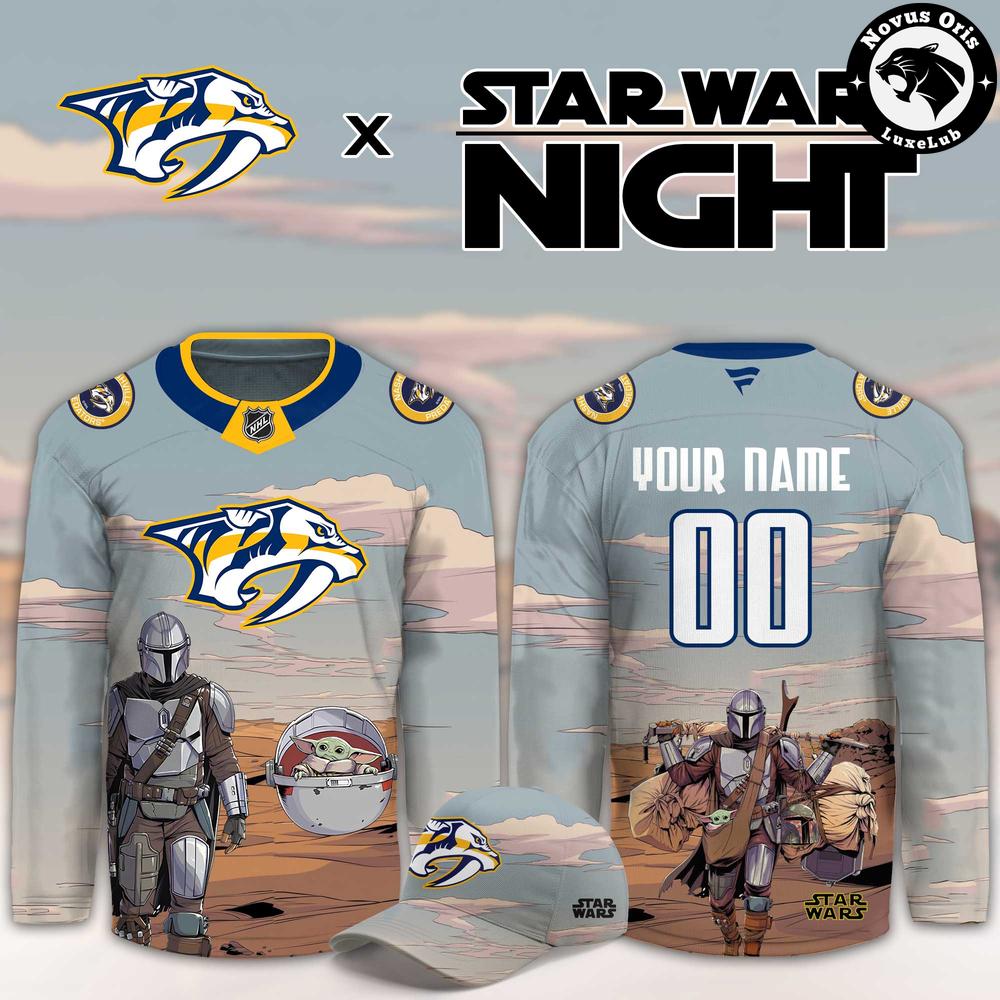 Nashville Predators Star Wars Night 2026 Custom Hockey Jersey 1 - Unicasport Nashville Predators Star Wars Night 2026 Custom Hockey Jersey
