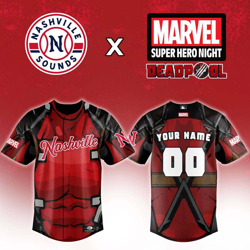 Custom Nashville Sounds Marvel Night Jersey