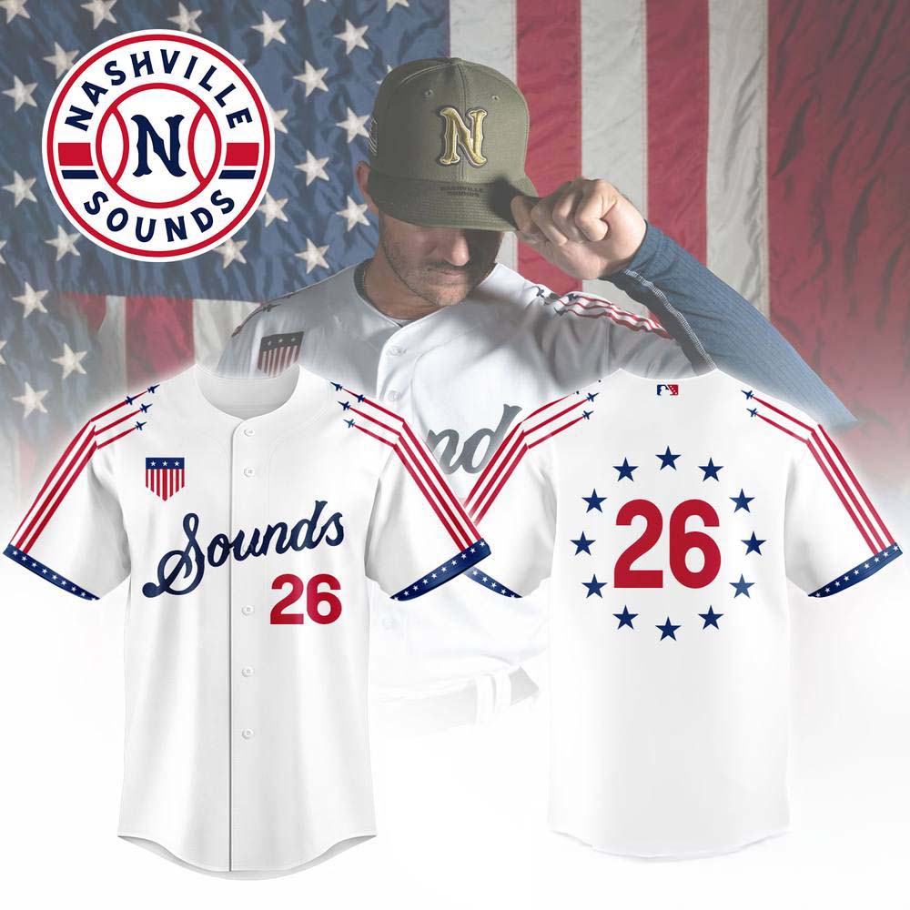 Nashville Sounds Military Appreciation Custom Number Jersey - Limited Edition Custom Apparel