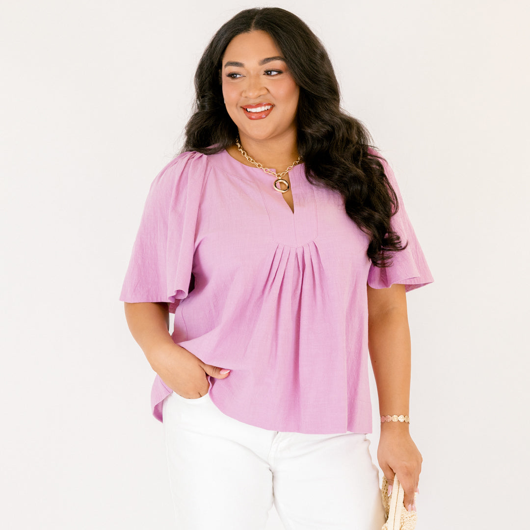 Nautical Breeze Top, Lavender 7 Nautical Breeze Top, Lavender - Image 7