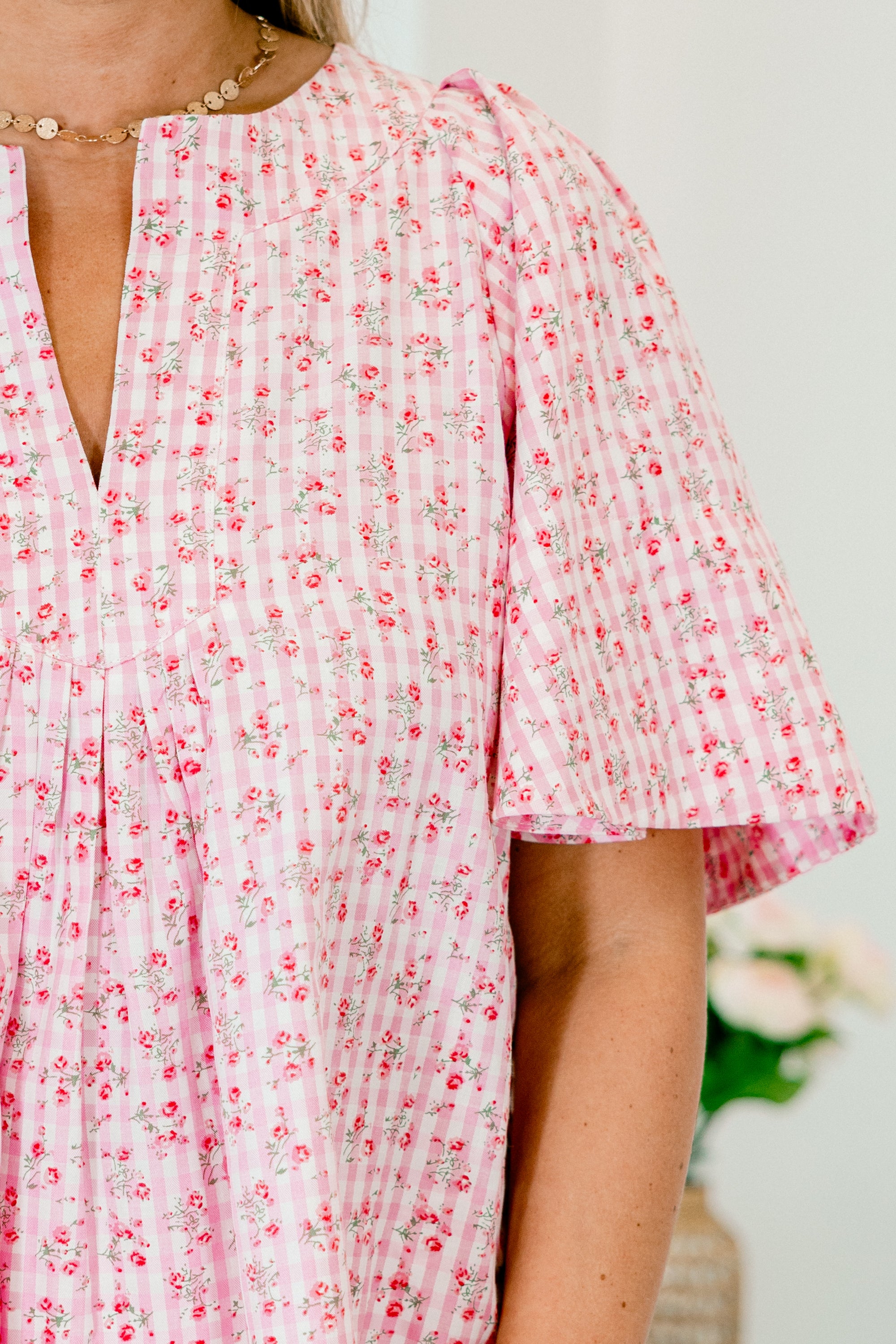 Nautical Breeze Top, Pink Gingham 4 Nautical Breeze Top, Pink Gingham - Image 4