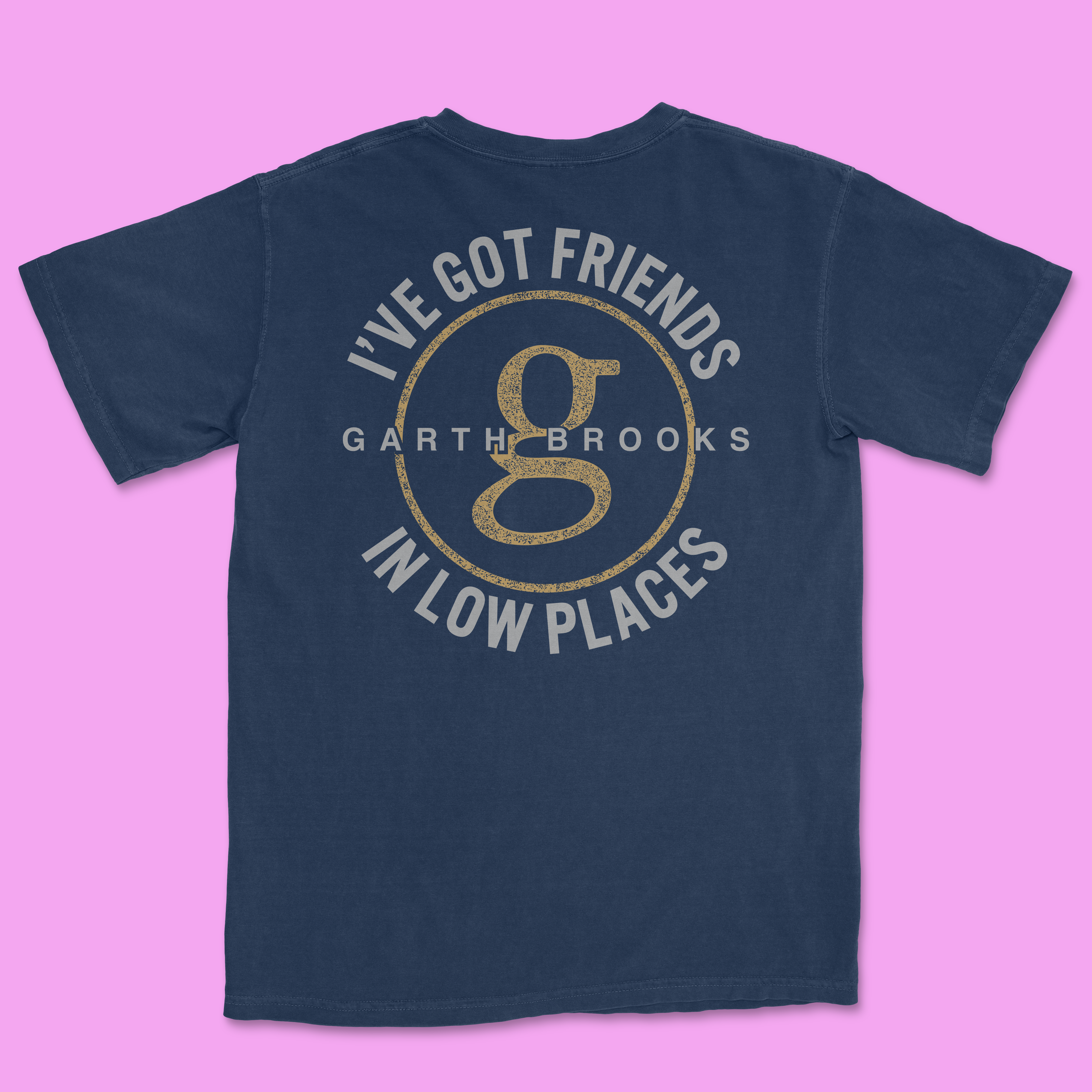 Garth Brooks Tour 2026 Navy Blame It On My Roots Tee Best Gift for Fans - Image 3