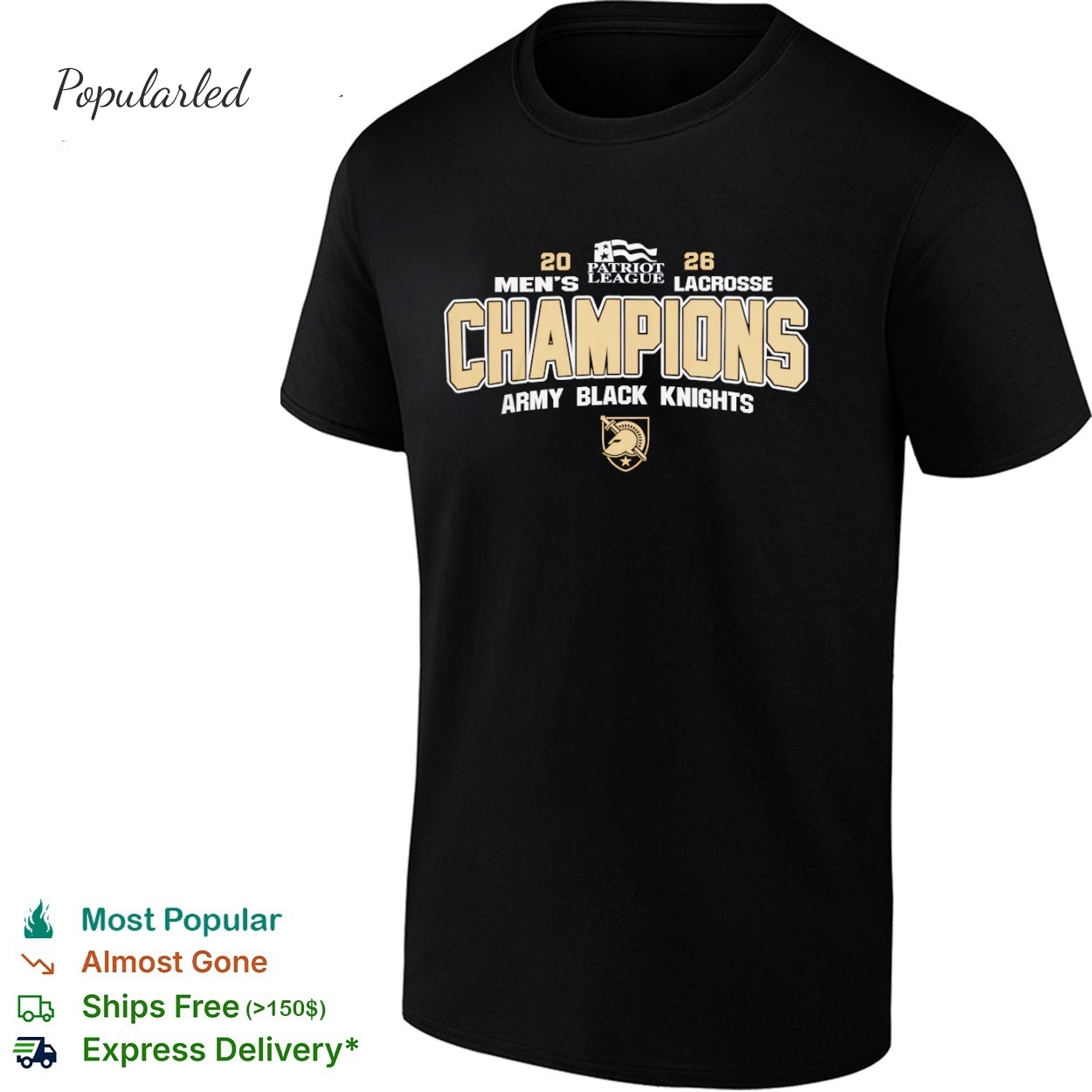 Ncaa Army Black Knights 2026 Mens Lacrosse Patriot League Tournament Champions shirt