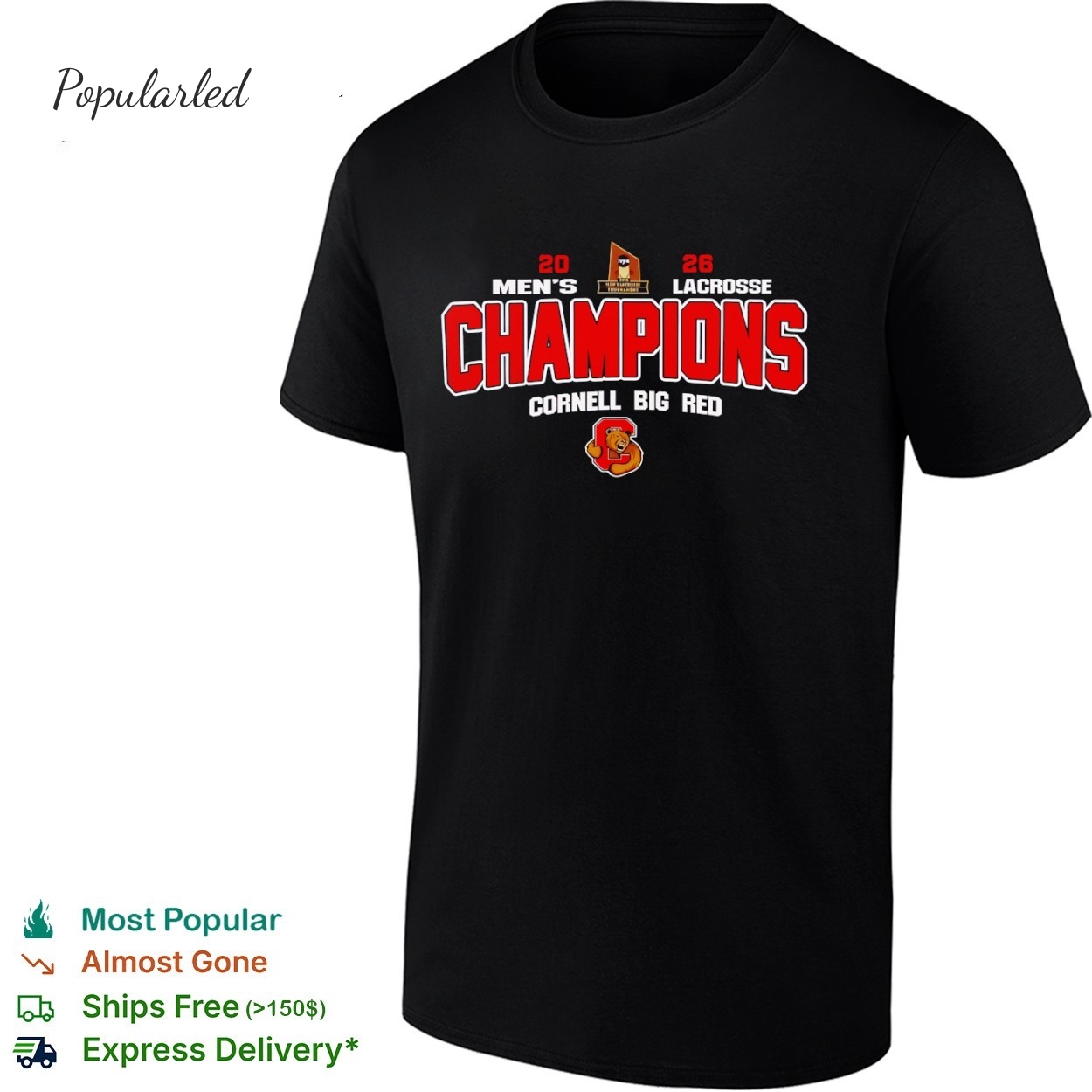 Ncaa Cornell Big Red 2026 Ivy League Mens Lacrosse Tournament Champions Shirt