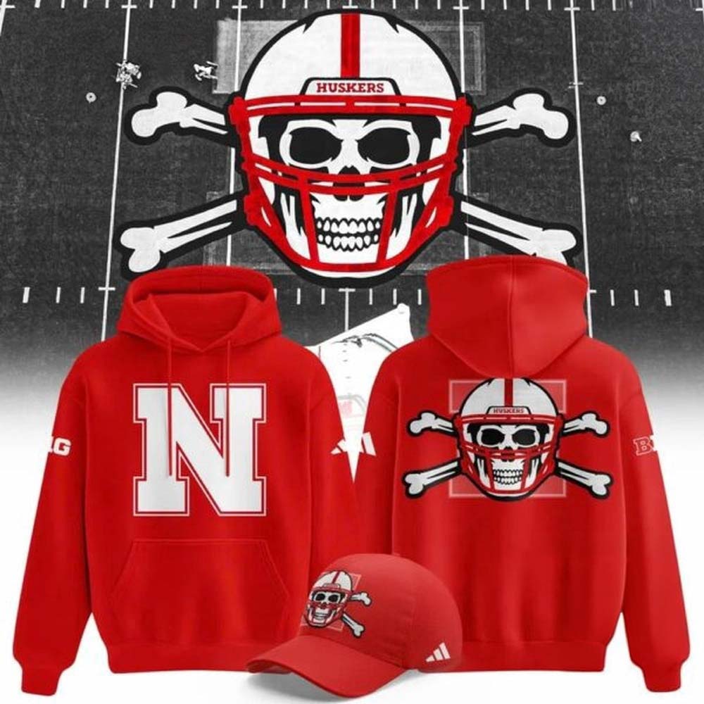 Nebraska Cornhuskers Day of the Dead 2026 Red Hoodie