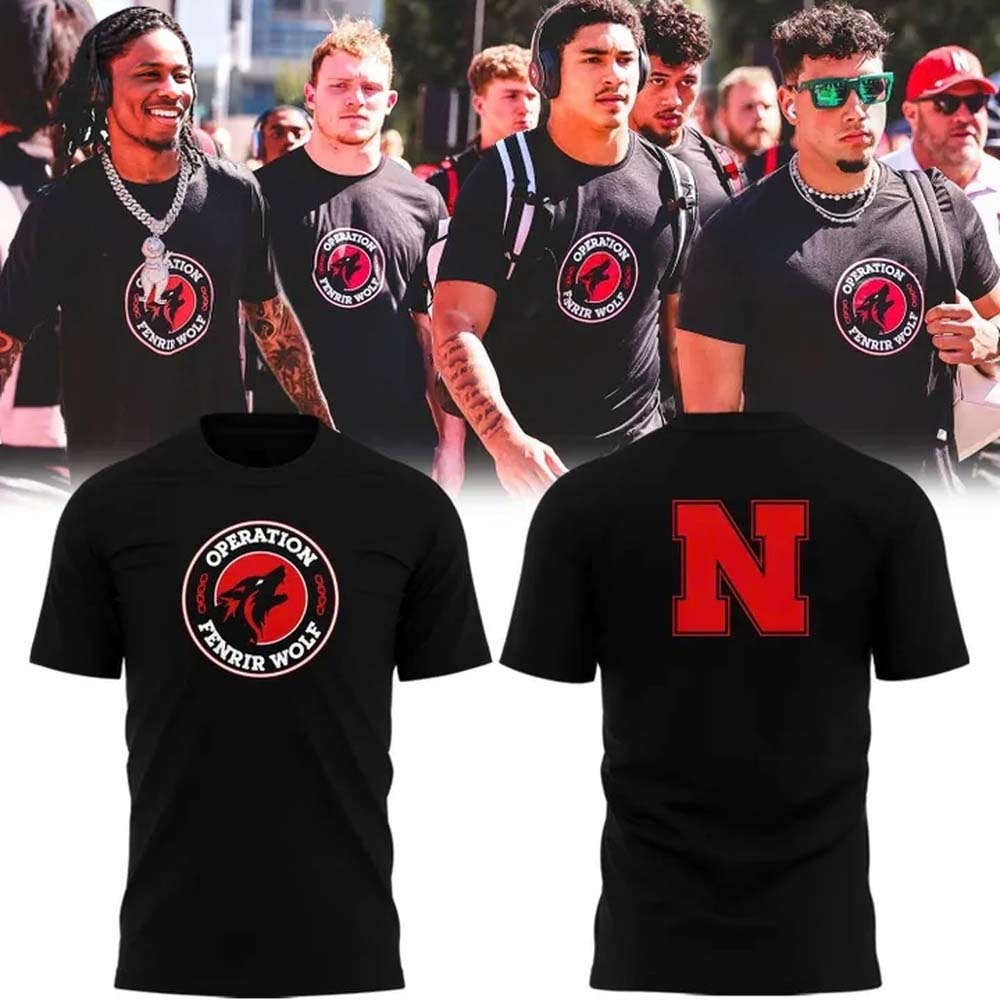 Nebraska Huskers Special Edition Operation Fenrir Wolf T Shirt