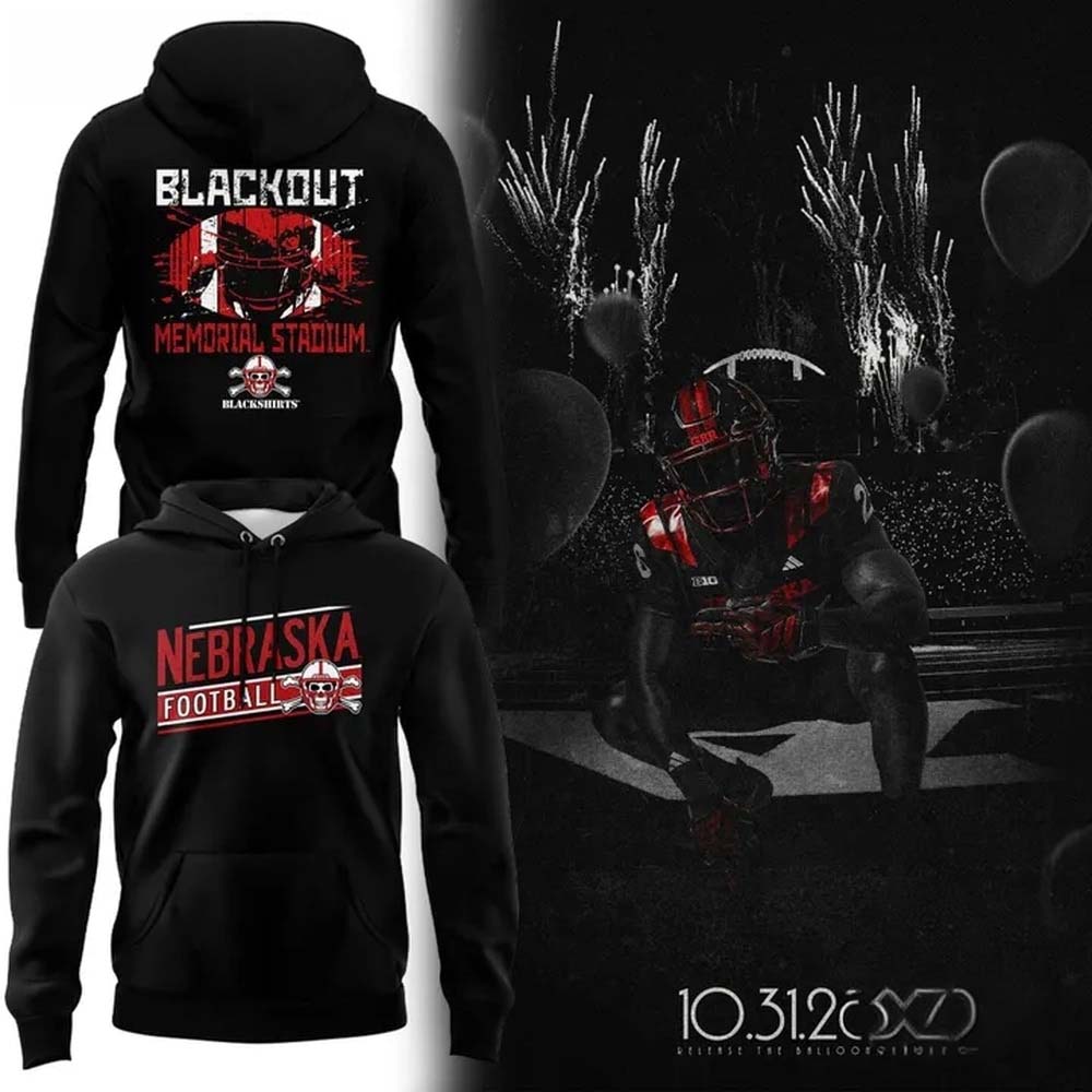 Nebraska Huskers Wear Black Hoodie Shirt