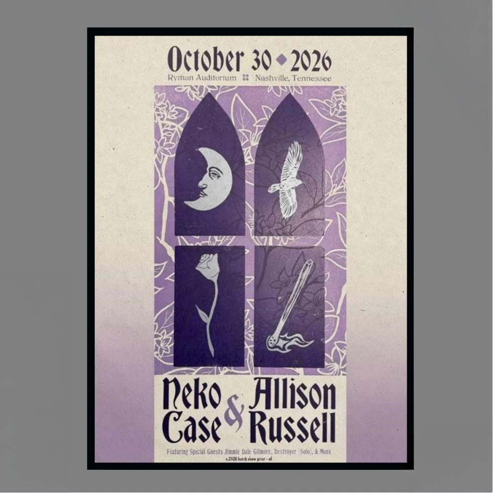 Neko Case Allison Russell Nashville Tennessee 2026 Concert Poster