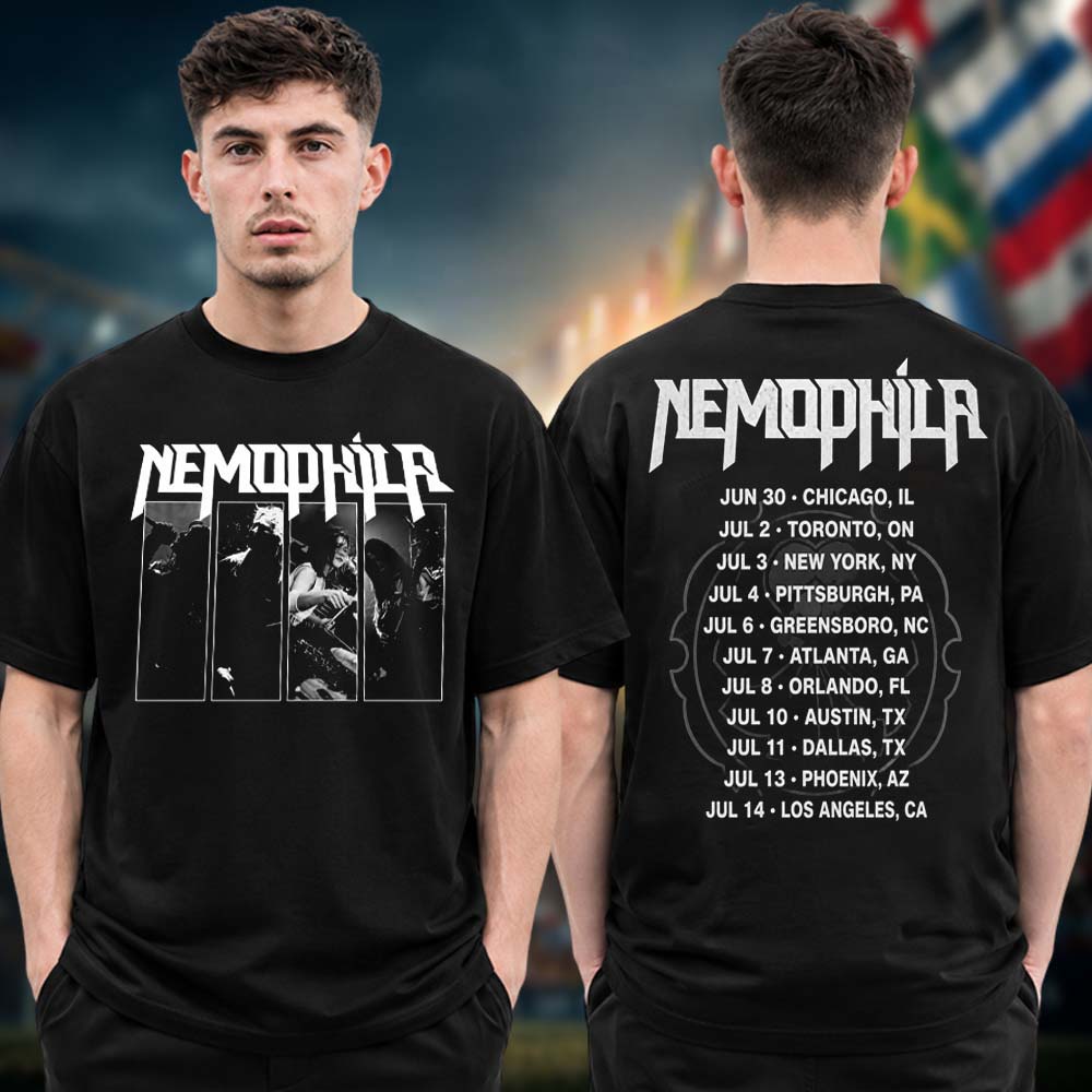 Nemophila Band North America Tour 2026 Two Sided Tour Dates Unisex T Shirt