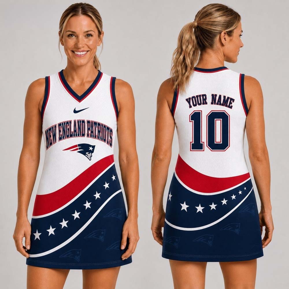 New England Patriots Bold Team Pride Women's Jersey Dress Game Day Collection 1 - Unicasport New England Patriots Bold Team Pride Women's Jersey Dress Game Day Collection