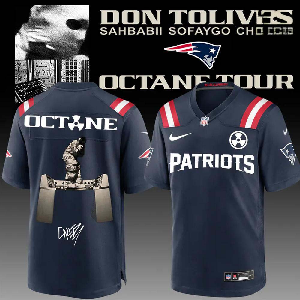 New England Patriots x Don Toliver Octane Tour Black Radiation Graphic Football Jersey