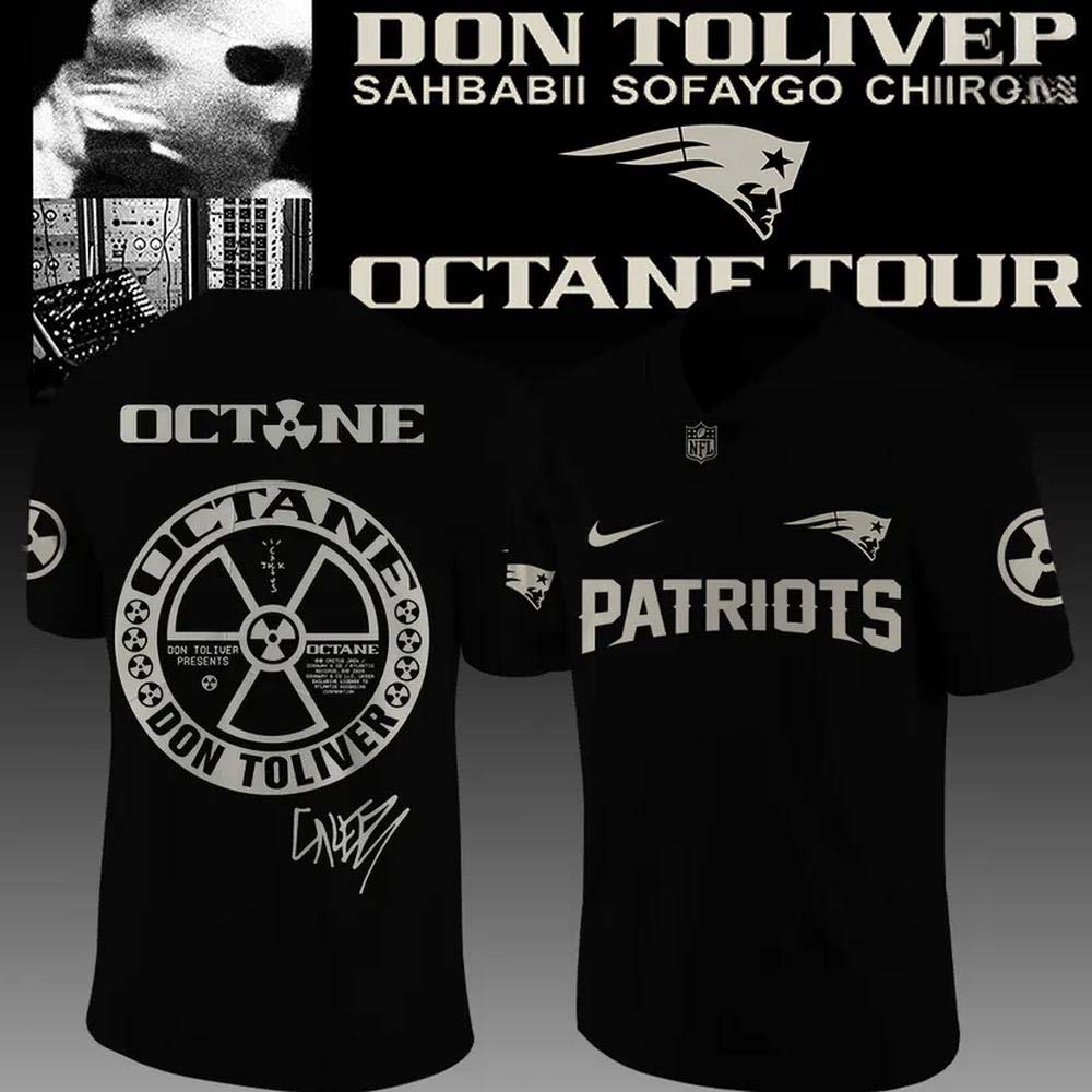 New England Patriots x Don Toliver Octane Tour Navy Circular Emblem Football Jersey