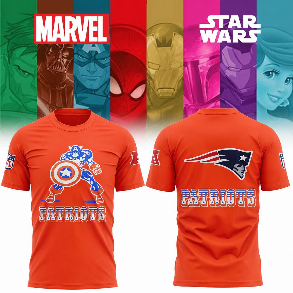 Limited Edition 2026 New England Patriots x Marvel Characters Shirt