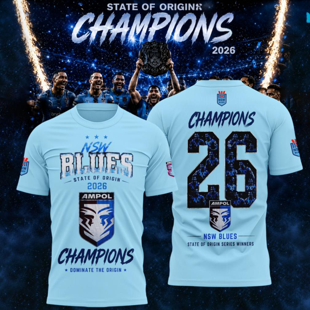 New South Wales Blues 2026 State Of Origin Champions Champions Tee