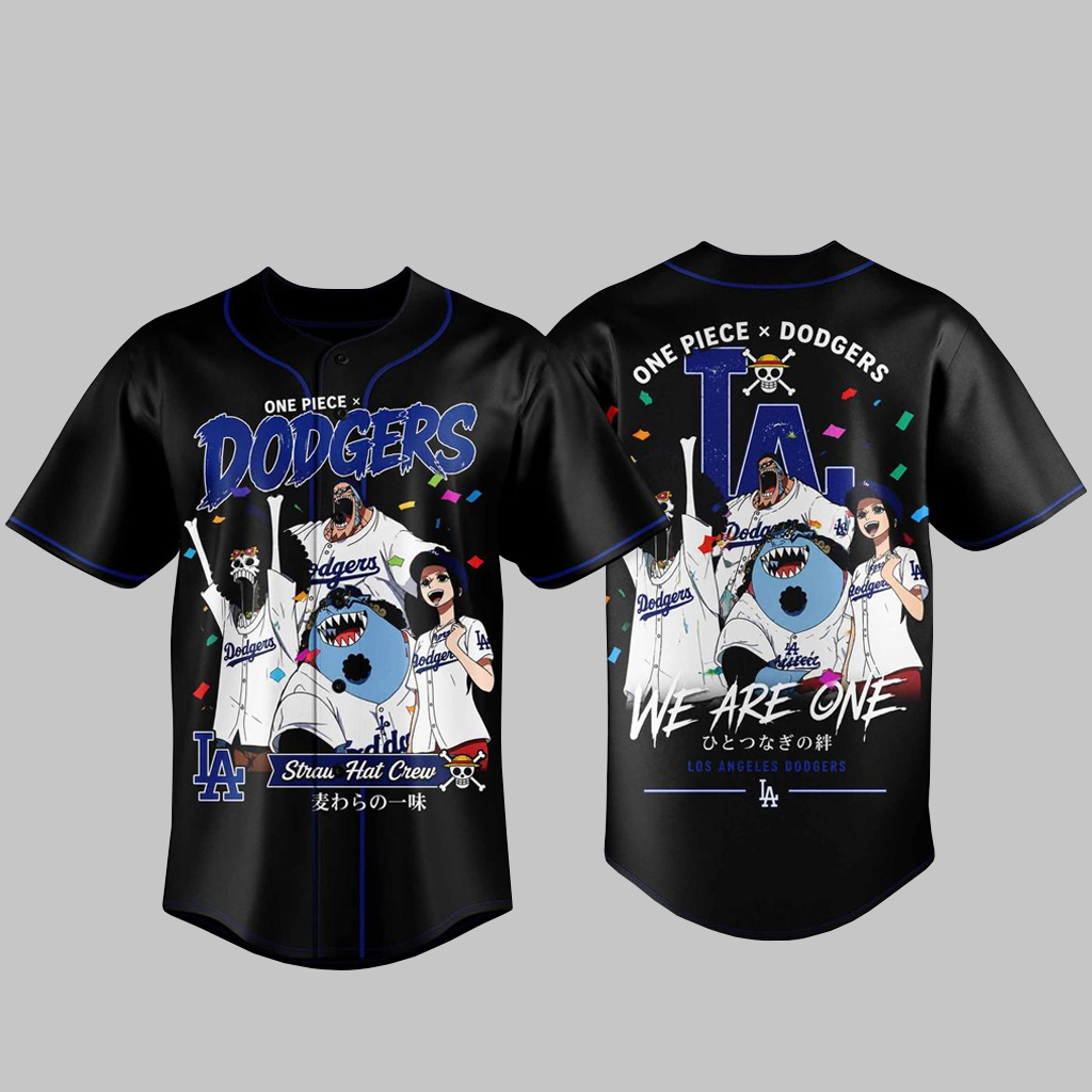 New Unisex Los Angeles Dodgers x One Piece Night 2026 Straw Hat Crew Baseball Jersey