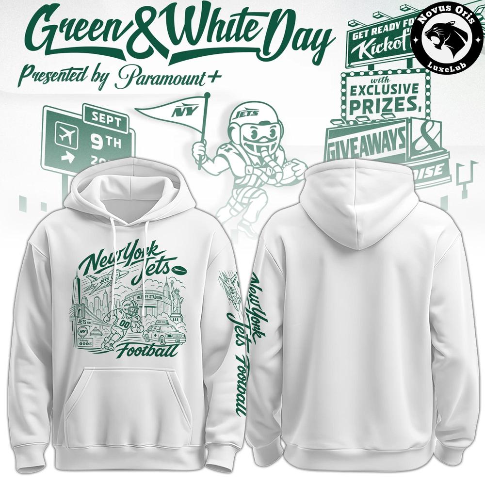 New York Jets City Skyline Green and White Day Pullover Hoodie 1 - Unicasport New York Jets City Skyline Green and White Day Pullover Hoodie