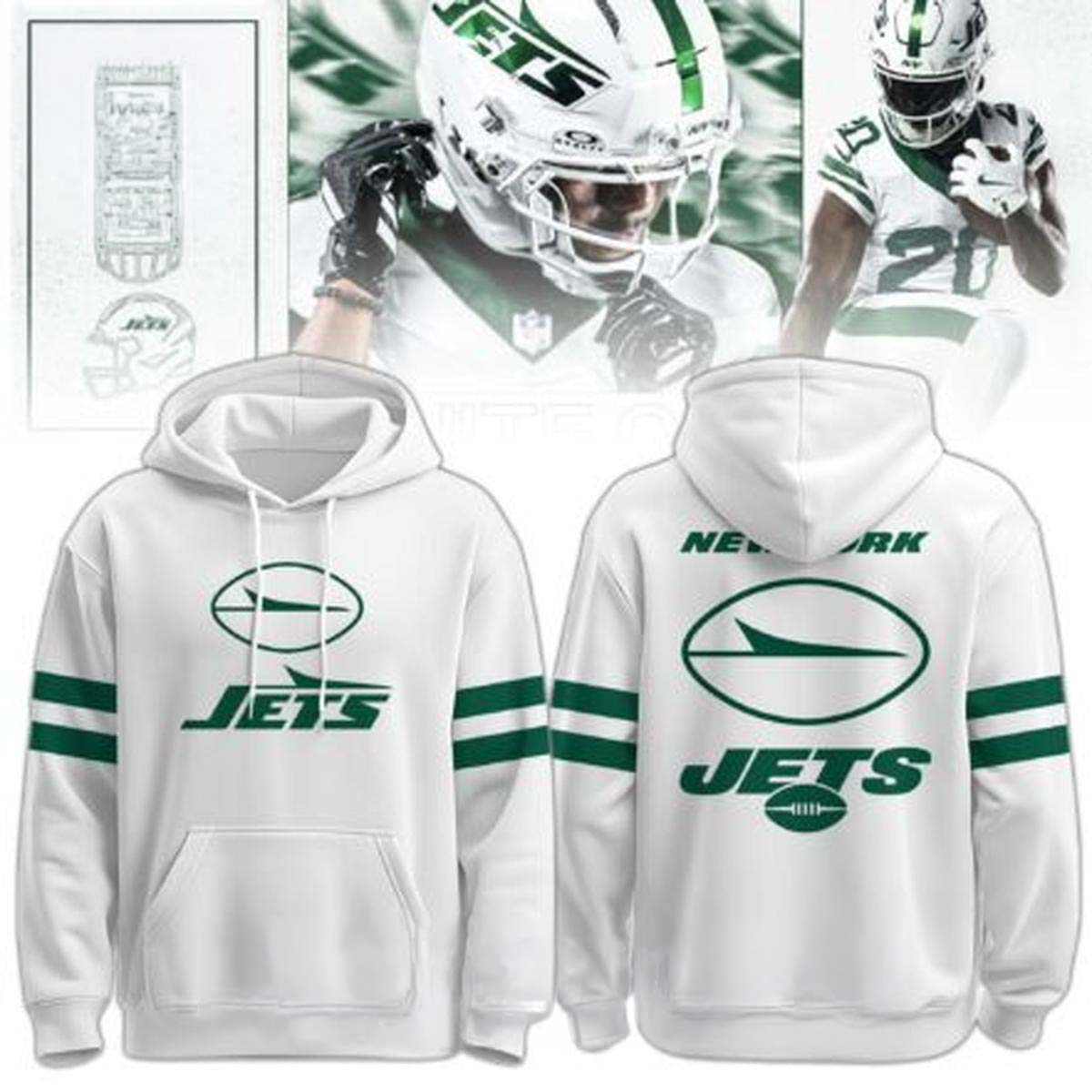 New York Jets White Out Hoodie