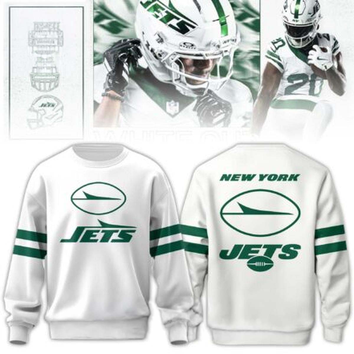 New York Jets White Out Sweatshirt