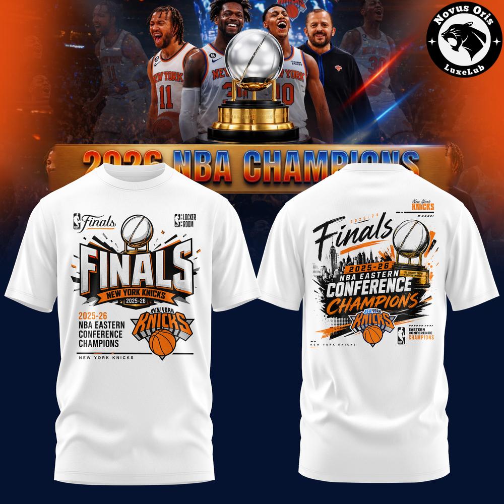New York Knicks 2026 NBA Finals Locker Room T-Shirt