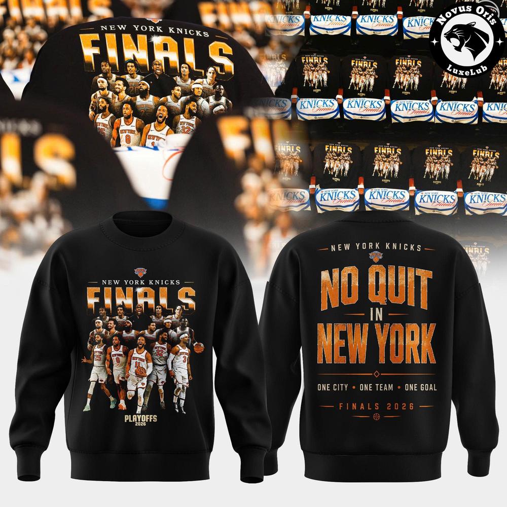 New York Knicks 2026 NBA Finals – No Quit In New York Sweatshirt 1 - Unicasport New York Knicks 2026 NBA Finals – No Quit In New York Sweatshirt