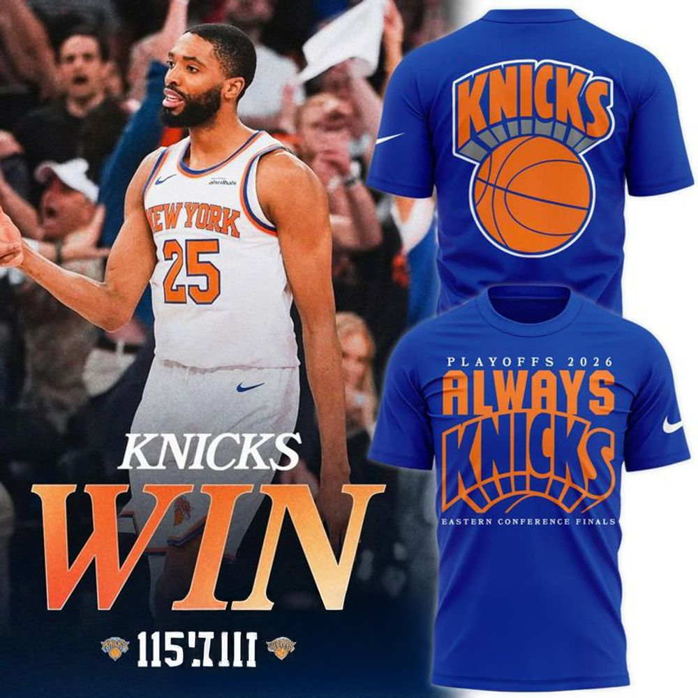 New York Knicks 2026 NBA Playoffs Always Knicks Blue Shirt