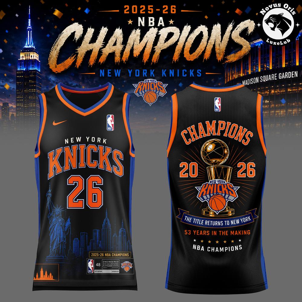 New York Knicks 53 Years In The Making 2026 NBA Champions Basketball Jersey 1 - Unicasport New York Knicks 53 Years In The Making 2026 NBA Champions Basketball Jersey