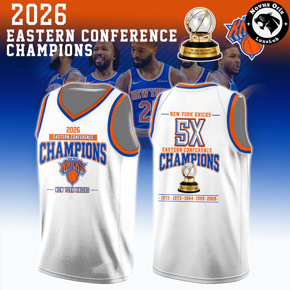 New York Knicks 5X Eastern Conference Champions Basketball Jersey 1 - Unicasport New York Knicks 5X Eastern Conference Champions Basketball Jersey