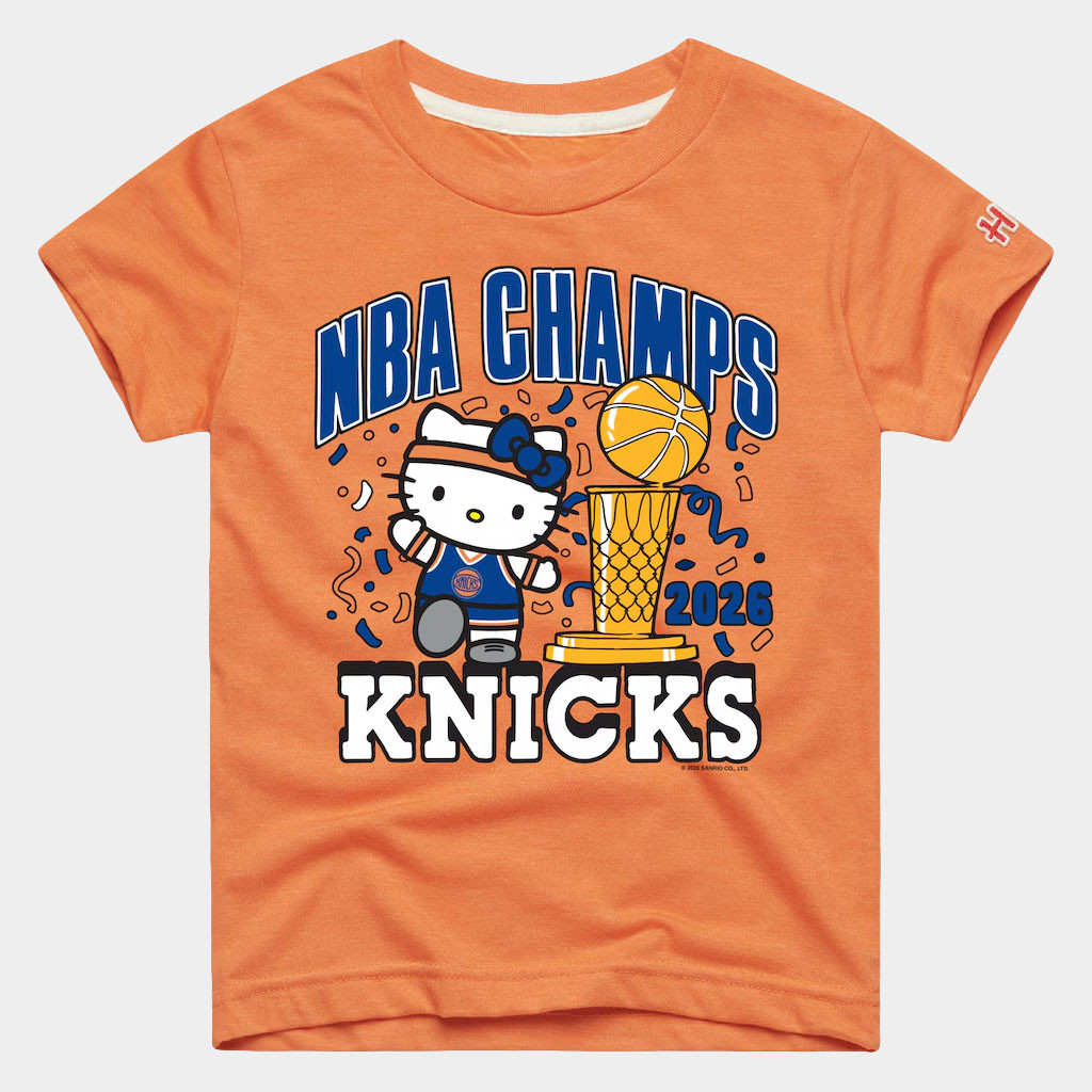 New York Knicks Champions Merch 2026 NY Knicks x Hello Kitty And Friends Finals Champions TShirt