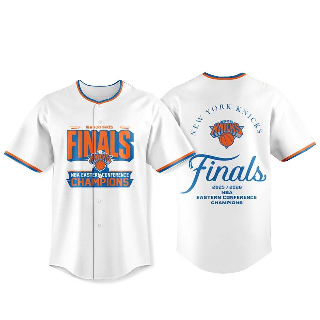 New York Knicks Eastern Conference Champions Baseball Jersey 2026