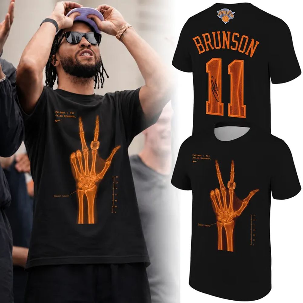 New York Knicks Jalen Brunson X-Ray 2026 Limited Edition Black Shirt