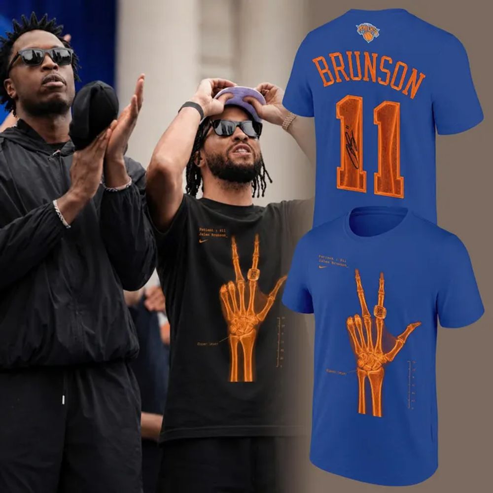 New York Knicks Jalen Brunson X-Ray 2026 Limited Edition Blue Shirt