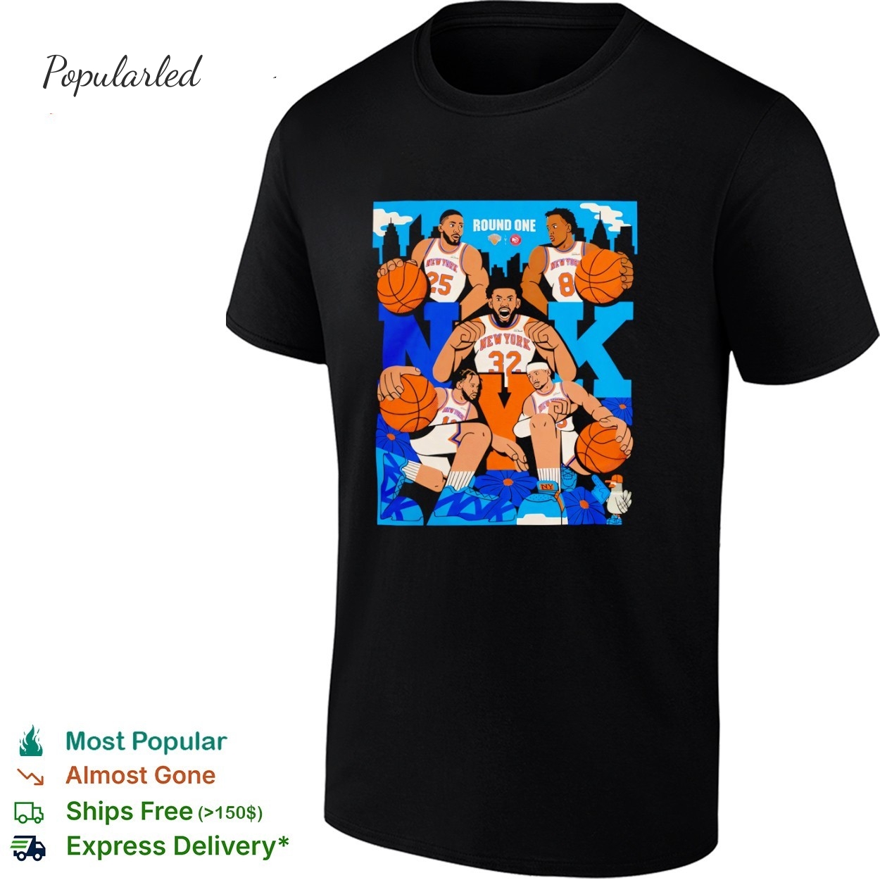New York Knicks vs Atlanta Hawks 2026 NBA Playoffs Round One Poster Shirt