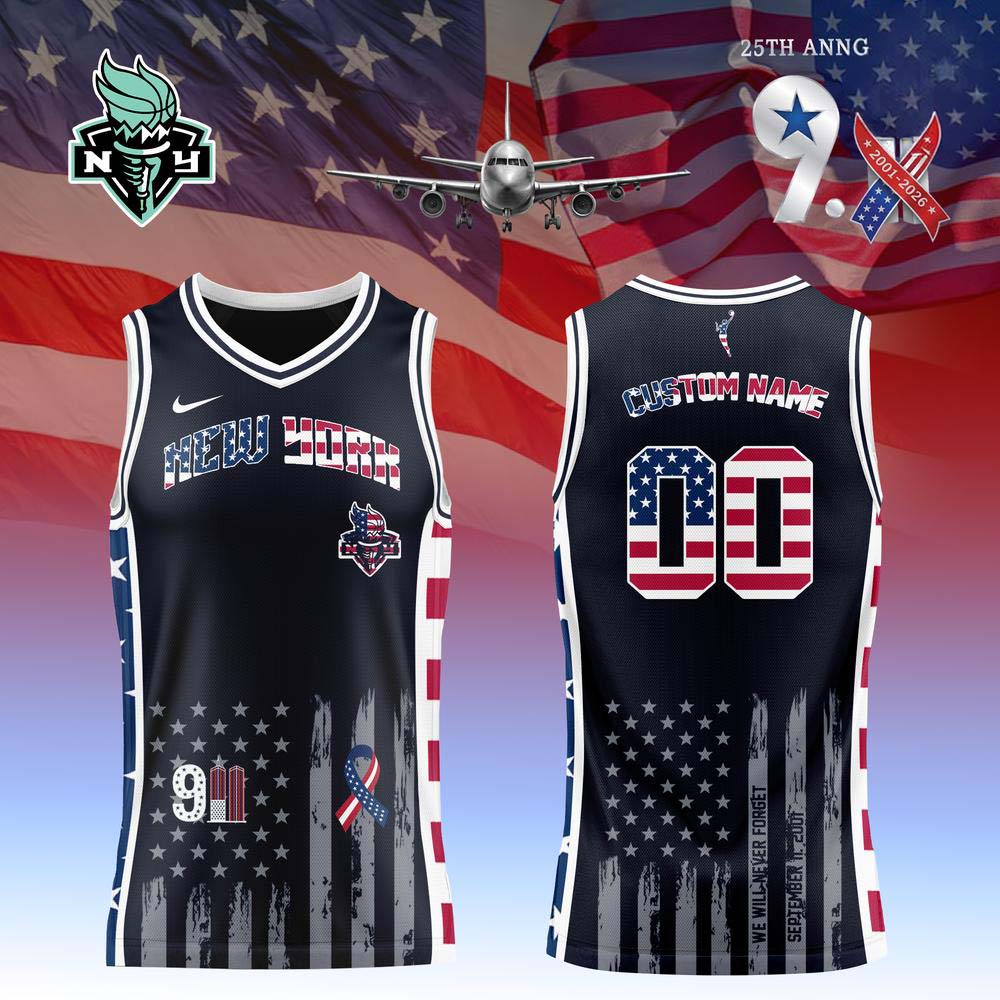 New York Liberty 9/11 25th Anniversary Custom 00 Basketball Jersey Tribute Collection 1 - Unicasport New York Liberty 9/11 25th Anniversary Custom 00 Basketball Jersey Tribute Collection