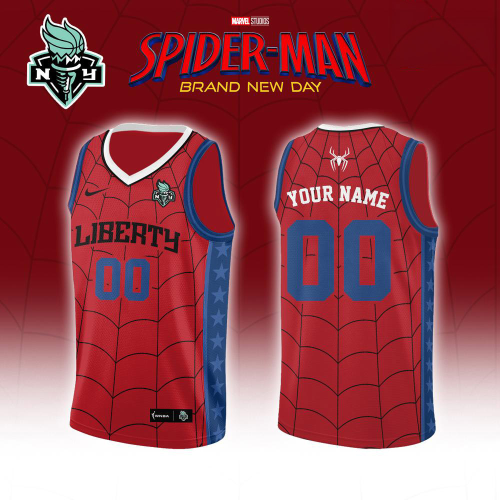 Spider-Man x New York Liberty Brand New Day Basketball Jersey 1 - Unicasport Spider-Man x New York Liberty Brand New Day Basketball Jersey