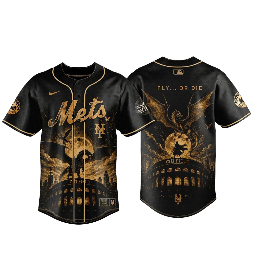 New York Mets Fourth Wing Night 2026 Fly Or Die Version 1 Baseball Jersey
