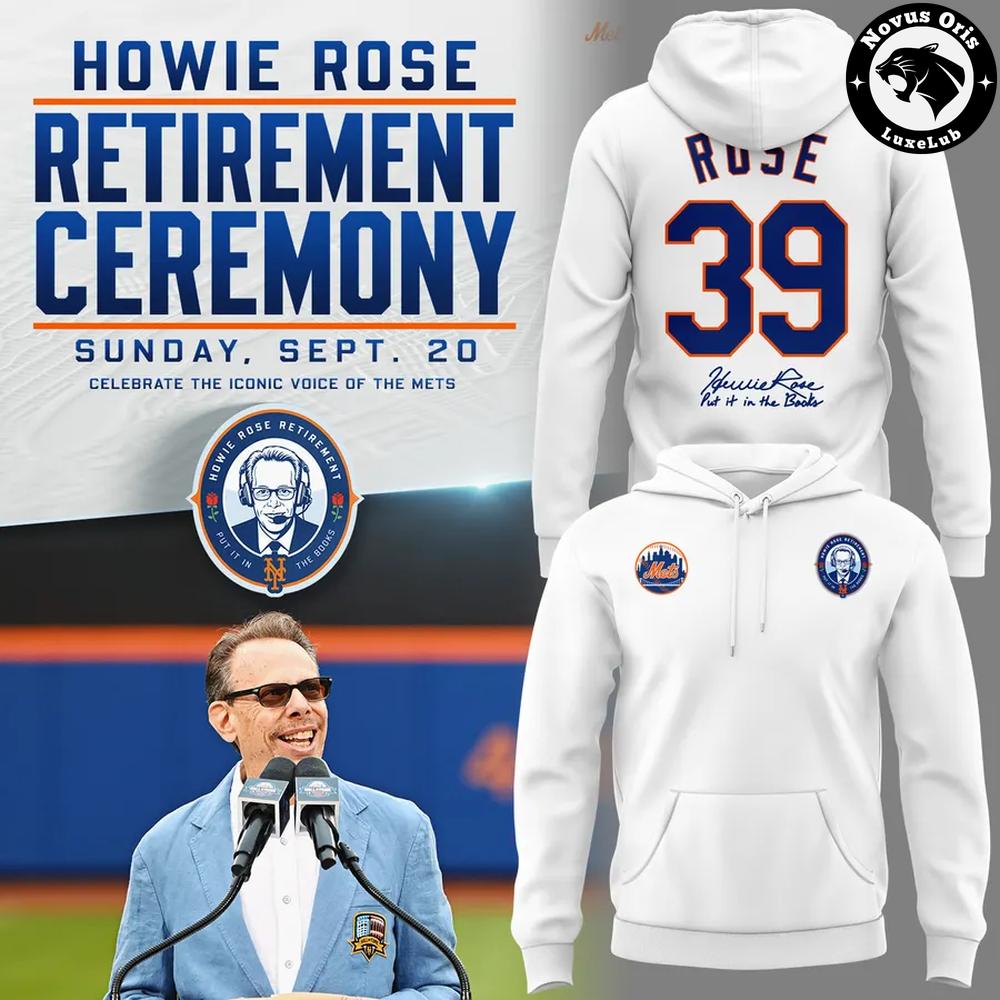 New York Mets Howie Rose Retirement 39 Years Pullover Hoodie 1 - Unicasport New York Mets Howie Rose Retirement 39 Years Pullover Hoodie