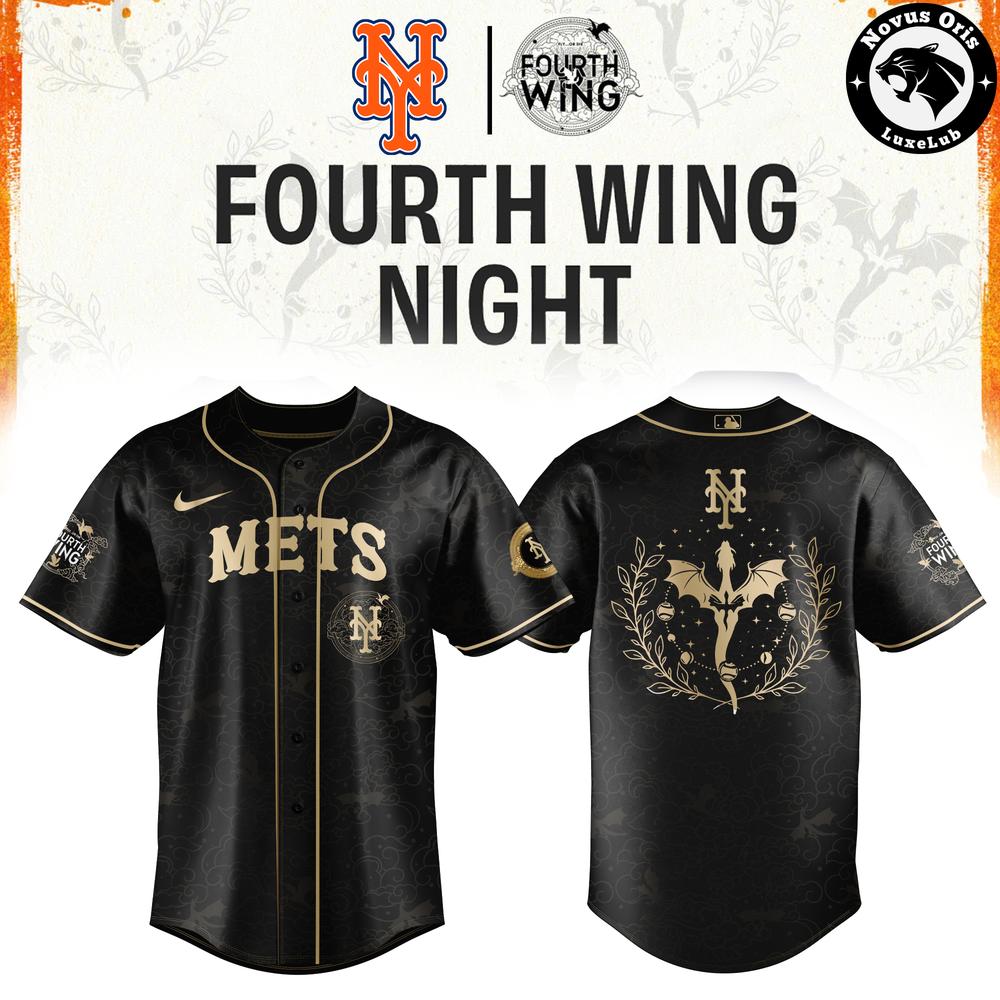 New York Mets x Fourth Wing Night 2026 Limited Baseball Jersey 1 - Unicasport New York Mets x Fourth Wing Night 2026 Limited Baseball Jersey