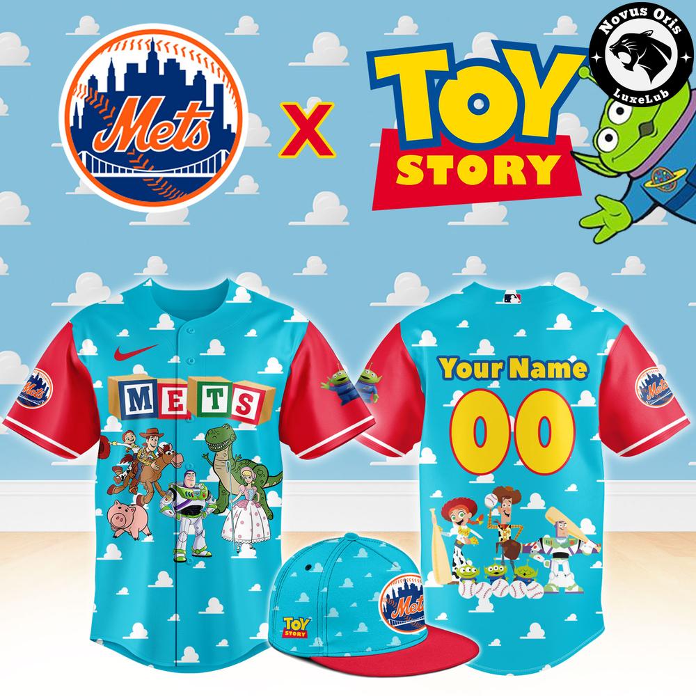 New York Mets x Toy Story Night Woody Buzz Lightyear Custom Baseball Jersey 1 - Unicasport New York Mets x Toy Story Night Woody Buzz Lightyear Custom Baseball Jersey