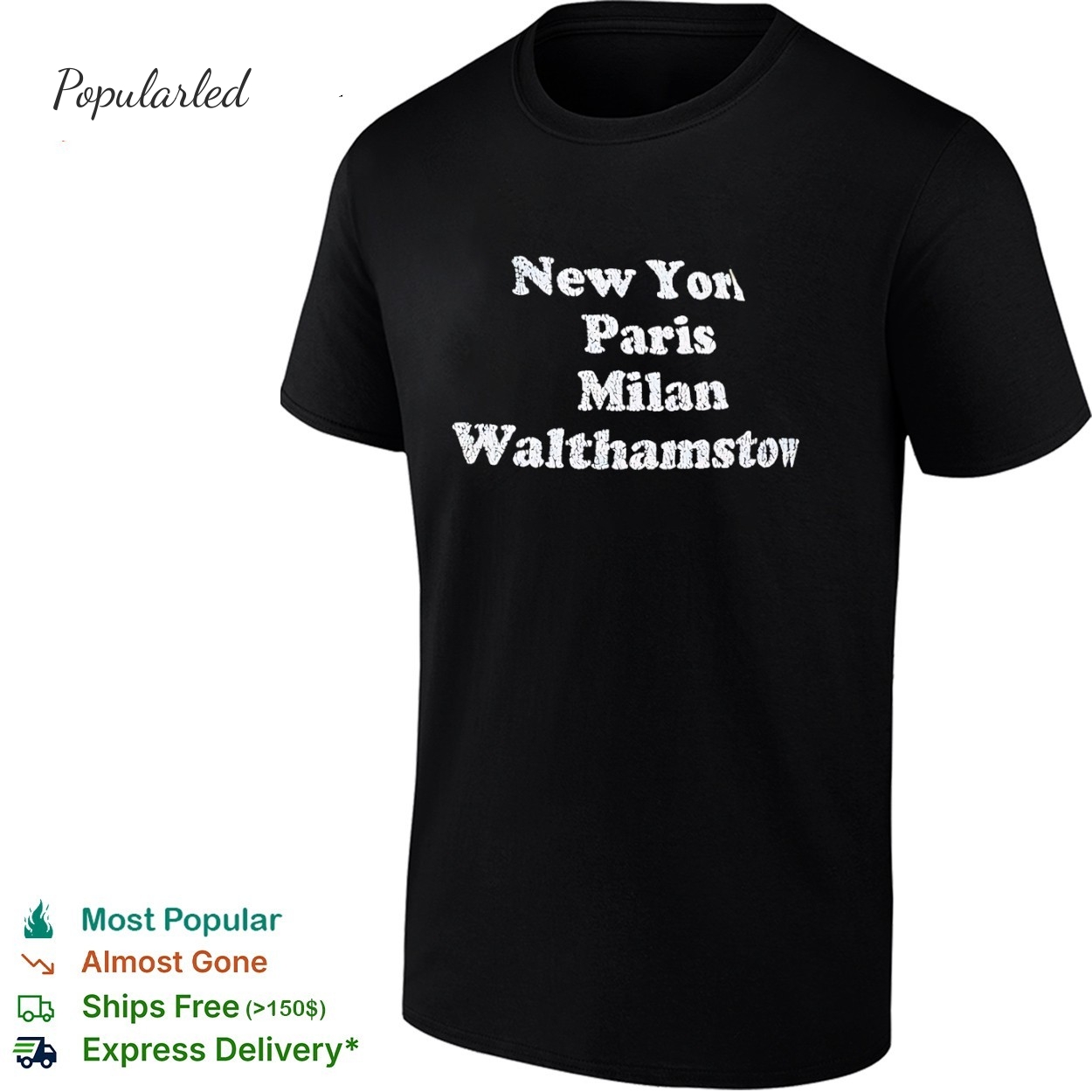 New York Paris Milan Walthamstow shirt