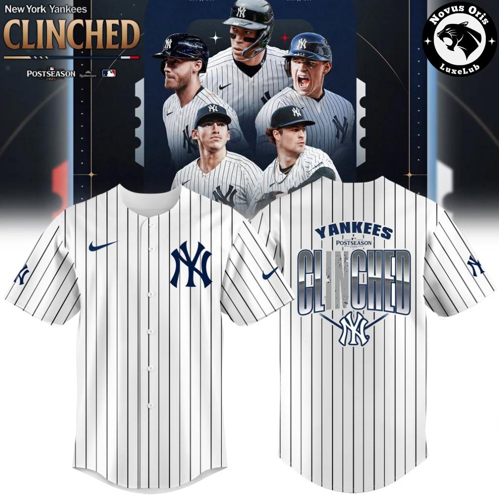 New York Yankees 2026 Postseason Clinched Baseball Jersey 1 - Unicasport New York Yankees 2026 Postseason Clinched Baseball Jersey