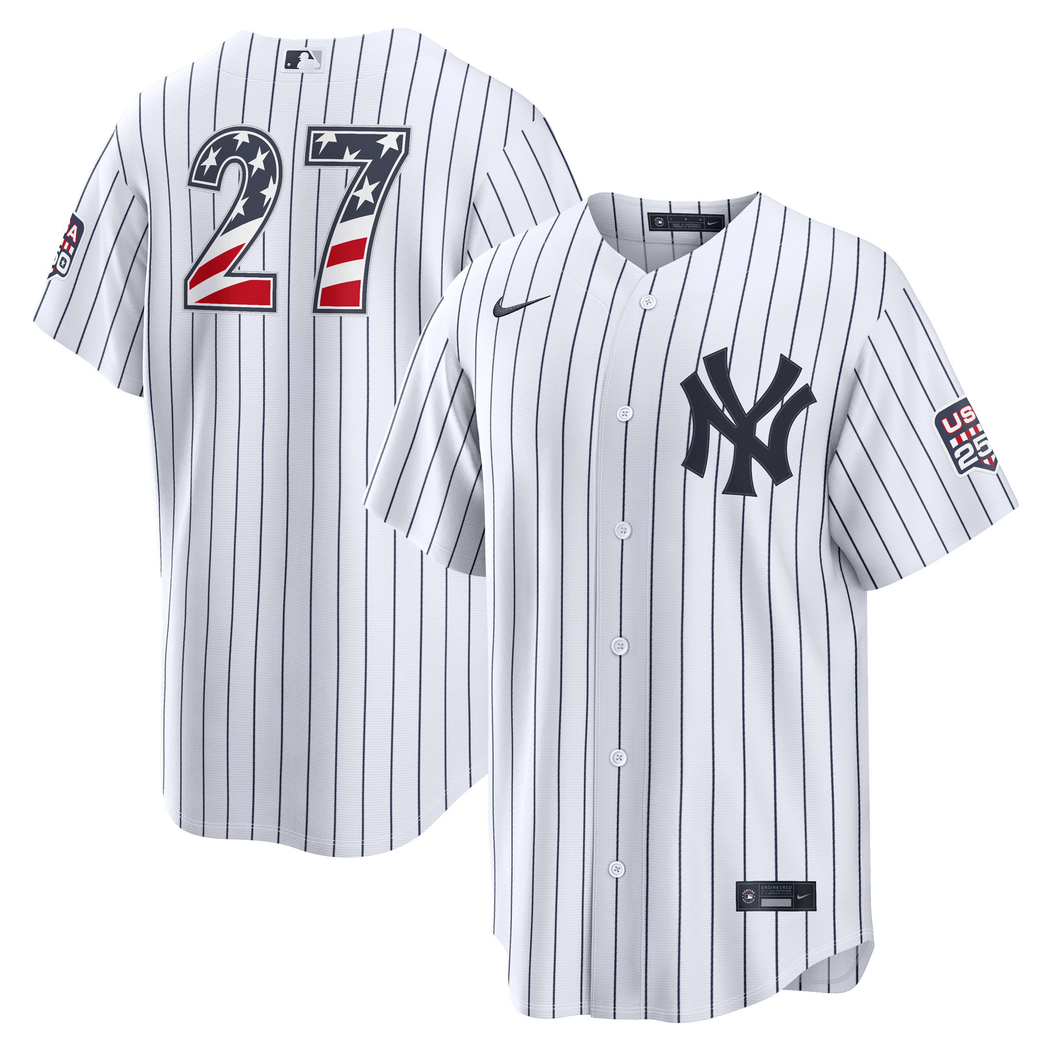 New York Yankees Giancarlo Stanton White USA 250 Fourth of July Home Baseball Jersey