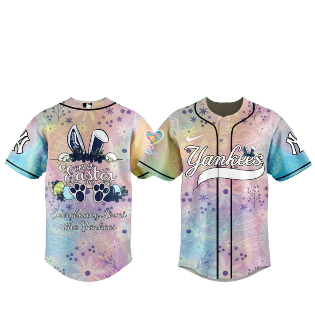 New York Yankees Happy Easters Day 2026 Baseball Jersey