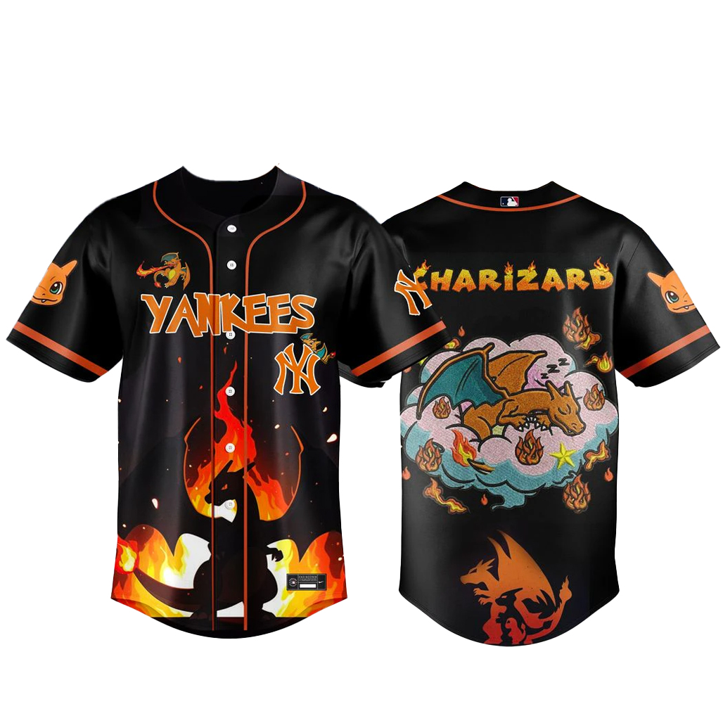 New York Yankees x Charizard Pokmon Night 2026 Baseball Jersey