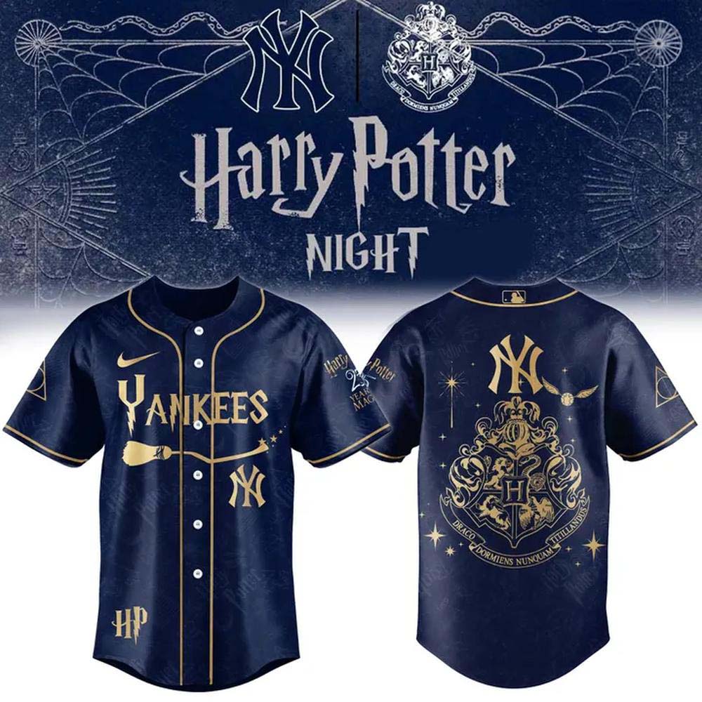 Navy Baseball Jersey - New York Yankees x Harry Potter Night
