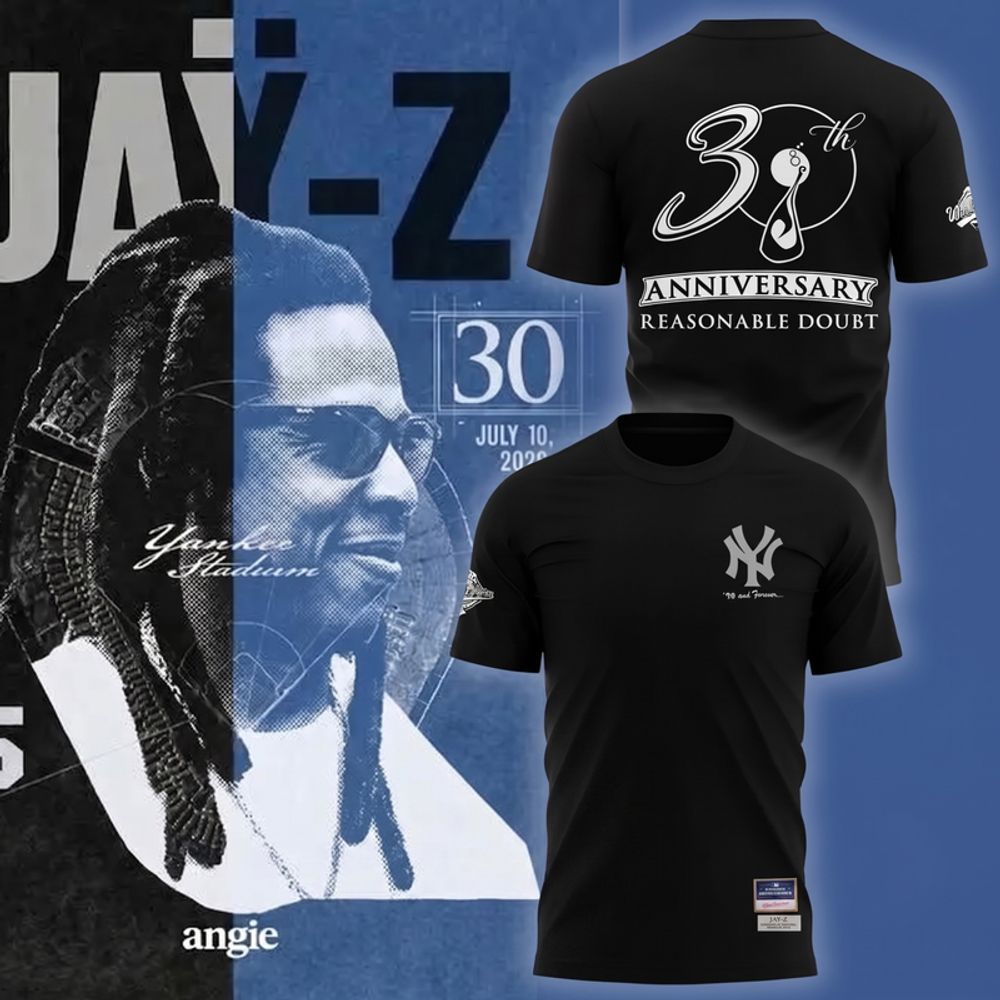 New York Yankees x JAY-Z 30th Anniversary Reasonable Doubt Black Shirt