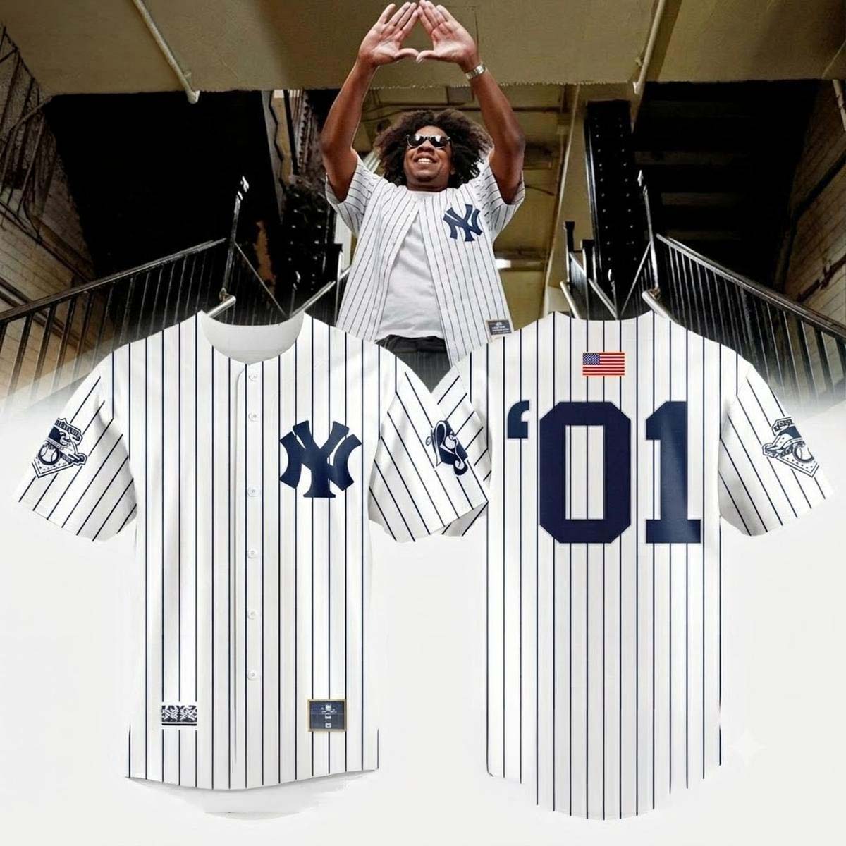 New York Yankees x Jay-Z S Carter Striped 2026 Baseball Jersey - Best Gift for Fans